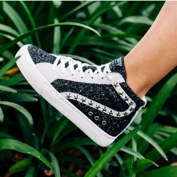Vintage Havana Dormy Glitter High Top Sneaker Stars Studs Women's